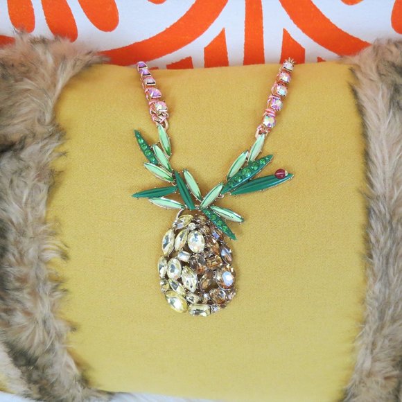 Betsey Johnson Jewelry - NWT Betsy Johnson Lrg Pineapple Statement Necklace